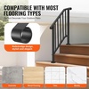 image:imageVEVOR Handrails for Outdoor Steps 23 Step Adjustable Height Carbon Steel Transitional Handrail with Installation Kit Exterior Hand Railing for Steps Concrete or Wooden Stairs Porch Matte BlackBlackFence