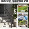 image:imageVEVOR Handrails for Outdoor Steps 23 Step Adjustable Height Carbon Steel Transitional Handrail with Installation Kit Exterior Hand Railing for Steps Concrete or Wooden Stairs Porch Matte BlackBlackStraight