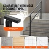 image:imageVEVOR Handrails for Outdoor Steps 23 Step Adjustable Height Carbon Steel Transitional Handrail with Installation Kit Exterior Hand Railing for Steps Concrete or Wooden Stairs Porch Matte BlackBlackStraight NM
