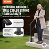 image:imageVEVOR Handrails for Outdoor Steps 23 Step Adjustable Height Carbon Steel Transitional Handrail with Installation Kit Exterior Hand Railing for Steps Concrete or Wooden Stairs Porch Matte BlackBlackStraight