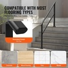 image:imageVEVOR Handrails for Outdoor Steps 23 Step Adjustable Height Carbon Steel Transitional Handrail with Installation Kit Exterior Hand Railing for Steps Concrete or Wooden Stairs Porch Matte BlackBlackStraight