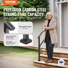 image:imageVEVOR Handrails for Outdoor Steps 23 Step Adjustable Height Carbon Steel Transitional Handrail with Installation Kit Exterior Hand Railing for Steps Concrete or Wooden Stairs Porch Matte BlackBlackStraight