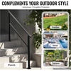 image:imageVEVOR Handrails for Outdoor Steps 23 Step Adjustable Height Carbon Steel Transitional Handrail with Installation Kit Exterior Hand Railing for Steps Concrete or Wooden Stairs Porch Matte BlackBlackStraight NM