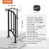 image:imageVEVOR Handrails for Outdoor Steps 23 Step Adjustable Height Carbon Steel Transitional Handrail with Installation Kit Exterior Hand Railing for Steps Concrete or Wooden Stairs Porch Matte BlackBlackFence