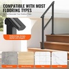 image:imageVEVOR Handrails for Outdoor Steps 23 Step Adjustable Height Carbon Steel Transitional Handrail with Installation Kit Exterior Hand Railing for Steps Concrete or Wooden Stairs Porch Matte BlackBlackStraight