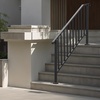 image:imageVEVOR Handrails for Outdoor Steps 23 Step Adjustable Height Carbon Steel Transitional Handrail with Installation Kit Exterior Hand Railing for Steps Concrete or Wooden Stairs Porch Matte BlackBlackFence