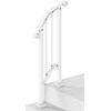 image:imageVEVOR Handrails for Outdoor Steps 23 Step Adjustable Height Carbon Steel Transitional Handrail with Installation Kit Exterior Hand Railing for Steps Concrete or Wooden Stairs Porch Matte BlackWhiteFence