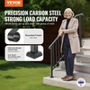 image:imageVEVOR Handrails for Outdoor Steps 23 Step Adjustable Height Carbon Steel Transitional Handrail with Installation Kit Exterior Hand Railing for Steps Concrete or Wooden Stairs Porch Matte BlackBlackFence