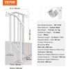 image:imageVEVOR Handrails for Outdoor Steps 23 Step Adjustable Height Carbon Steel Transitional Handrail with Installation Kit Exterior Hand Railing for Steps Concrete or Wooden Stairs Porch Matte BlackWhiteFence