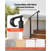 image:imageVEVOR Handrails for Outdoor Steps 23 Step Adjustable Height Carbon Steel Transitional Handrail with Installation Kit Exterior Hand Railing for Steps Concrete or Wooden Stairs Porch Matte BlackBlackStraight D