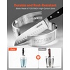 image:imageVEVOR Kitchen Knife Set with Block and Sharpener 15 Piece High Carbon Stainless Steel Knife Set RustResistant Kitchen Cutlery with Ergonomic Handle Sharpening Rod amp Premium Wooden Block for HomeBlade Stainless Steel Silver Handle Black Knife Block Black