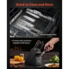 image:imageVEVOR Kitchen Knife Set with Block and Sharpener 15 Piece High Carbon Stainless Steel Knife Set RustResistant Kitchen Cutlery with Ergonomic Handle Sharpening Rod amp Premium Wooden Block for HomeBlade Stainless Steel Silver Handle Black Knife Block Black