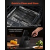 image:imageVEVOR Kitchen Knife Set with Block and Sharpener 15 Piece High Carbon Stainless Steel Knife Set RustResistant Kitchen Cutlery with Ergonomic Handle Sharpening Rod amp Premium Wooden Block for HomeBlade Black Handle Black Knife Block Black