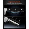 image:imageVEVOR Kitchen Knife Set with Block and Sharpener 15 Piece High Carbon Stainless Steel Knife Set RustResistant Kitchen Cutlery with Ergonomic Handle Sharpening Rod amp Premium Wooden Block for HomeBlade Stainless Steel Silver Handle Black Knife Block Black