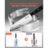 image:imageVEVOR Kitchen Knife Set with Block and Sharpener 15 Piece High Carbon Stainless Steel Knife Set RustResistant Kitchen Cutlery with Ergonomic Handle Sharpening Rod amp Premium Wooden Block for HomeBlade Stainless Steel Silver Handle Black Knife Block Natural Wood Color