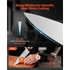 image:imageVEVOR Kitchen Knife Set with Block and Sharpener 15 Piece High Carbon Stainless Steel Knife Set RustResistant Kitchen Cutlery with Ergonomic Handle Sharpening Rod amp Premium Wooden Block for HomeBlade Stainless Steel Silver Handle Black Knife Block Black