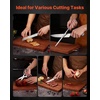 image:imageVEVOR Kitchen Knife Set with Block and Sharpener 15 Piece High Carbon Stainless Steel Knife Set RustResistant Kitchen Cutlery with Ergonomic Handle Sharpening Rod amp Premium Wooden Block for HomeBlade Stainless Steel Silver Handle Stainless Steel Silver Knife Block Walnut Color