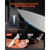 image:imageVEVOR Kitchen Knife Set with Block and Sharpener 15 Piece High Carbon Stainless Steel Knife Set RustResistant Kitchen Cutlery with Ergonomic Handle Sharpening Rod amp Premium Wooden Block for HomeBlade Stainless Steel Silver with Pattern Handle Brown Knife Block Walnut Color