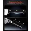 image:imageVEVOR Kitchen Knife Set with Block and Sharpener 15 Piece High Carbon Stainless Steel Knife Set RustResistant Kitchen Cutlery with Ergonomic Handle Sharpening Rod amp Premium Wooden Block for HomeBlade Stainless Steel Silver Handle Black Knife Block Walnut Color
