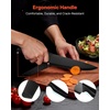 image:imageVEVOR Kitchen Knife Set with Block and Sharpener 15 Piece High Carbon Stainless Steel Knife Set RustResistant Kitchen Cutlery with Ergonomic Handle Sharpening Rod amp Premium Wooden Block for HomeBlade Black Handle Black Knife Block Black