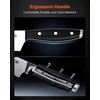 image:imageVEVOR Kitchen Knife Set with Block and Sharpener 15 Piece High Carbon Stainless Steel Knife Set RustResistant Kitchen Cutlery with Ergonomic Handle Sharpening Rod amp Premium Wooden Block for HomeBlade Stainless Steel Silver Handle Black Knife Block Natural Wood Color