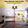 image:imageVEVOR LED Work Light with Stand 21000 Lumens ThreeHead Portable Camping Light with Individual Switch Tripod Stand 1083 ft Power Cord for Indoor Outdoor Job Site Construction IP65 Waterproof10000 LM  Corded  1 Pack
