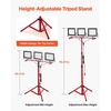 image:imageVEVOR LED Work Light with Stand 21000 Lumens ThreeHead Portable Camping Light with Individual Switch Tripod Stand 1083 ft Power Cord for Indoor Outdoor Job Site Construction IP65 Waterproof15000 LM  Corded  1 Pack