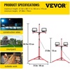 image:imageVEVOR LED Work Light with Stand 21000 Lumens ThreeHead Portable Camping Light with Individual Switch Tripod Stand 1083 ft Power Cord for Indoor Outdoor Job Site Construction IP65 Waterproof10000 LM  Corded  1 Pack