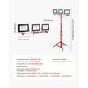 image:imageVEVOR LED Work Light with Stand 21000 Lumens ThreeHead Portable Camping Light with Individual Switch Tripod Stand 1083 ft Power Cord for Indoor Outdoor Job Site Construction IP65 Waterproof15000 LM  Corded  1 Pack