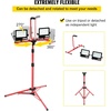 image:imageVEVOR LED Work Light with Stand 21000 Lumens ThreeHead Portable Camping Light with Individual Switch Tripod Stand 1083 ft Power Cord for Indoor Outdoor Job Site Construction IP65 Waterproof10000 LM  Corded  1 Pack