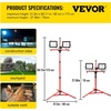 image:imageVEVOR LED Work Light with Stand 21000 Lumens ThreeHead Portable Camping Light with Individual Switch Tripod Stand 1083 ft Power Cord for Indoor Outdoor Job Site Construction IP65 Waterproof20000 LM  Corded  1 Pack