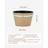 image:imageVEVOR Plant Pots 4 Pack 1181 inch Whiskey Barrel Planters with Drainage Holes Large Outside Plastic Decoration Flower Pot Imitation Wine Barrel Design for Indoor Outdoor Garden Home Plants Brown1181 in  4 Pcs