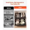 image:imageVEVOR Pull Out Cabinet Organizer 2 Pack Expandable Width 122189 2047 Deep Pull Out Drawers for Cabinets Sliding Drawer for Kitchen Pantry Cabinet Organizer with Nano Adhesive Strips WhiteBlack