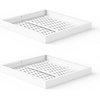 image:imageVEVOR Pull Out Cabinet Organizer 2 Pack Expandable Width 122189 2047 Deep Pull Out Drawers for Cabinets Sliding Drawer for Kitchen Pantry Cabinet Organizer with Nano Adhesive Strips WhiteWhite