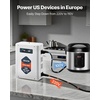 image:imageVEVOR Step Down Voltage Converter 3000VA Heavy Duty Voltage Power Converter 220V to 110V Power Transformer with 2 US Outlets USB Output LCD Display Temperature Protection for 110V AppliancesWhite