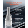 image:imageVEVOR Torx Bit Socket and External Torx Socket Set 60Piece T6T70 TT6TT70 TP8TP60 E4E24 S2 Alloy Steel and CrV Steel 14 in 38 in and 12 in Drives with Enhanced Storage Case Hand Use60 PCS