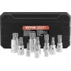 image:imageVEVOR Torx Bit Socket and External Torx Socket Set 60Piece T6T70 TT6TT70 TP8TP60 E4E24 S2 Alloy Steel and CrV Steel 14 in 38 in and 12 in Drives with Enhanced Storage Case Hand Use10 PCS