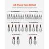 image:imageVEVOR Torx Bit Socket and External Torx Socket Set 60Piece T6T70 TT6TT70 TP8TP60 E4E24 S2 Alloy Steel and CrV Steel 14 in 38 in and 12 in Drives with Enhanced Storage Case Hand Use33 PCS