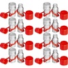 image:imageBestauto Skid Steer Hydraulic Quick Connect 12 Body Hydraulic Coupler 12 NPT Hydraulic Coupling Quick Connect 2 Pairs Hydraulic Quick Coupler 276 MPa ISO 16028 8 PairsGray