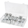 image:imageVEVOR 72 PCS JIC Hydraulic Fittings Heavy Duty Master Industrial Hydraulic Cap and Plug Hose Tube and Pipe Fitting Kit Cap and Plug Kit Precision Threading in 37 Dash Sizes 4 6 8 10 12 16JIC