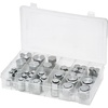 image:imageVEVOR 72 PCS JIC Hydraulic Fittings Heavy Duty Master Industrial Hydraulic Cap and Plug Hose Tube and Pipe Fitting Kit Cap and Plug Kit Precision Threading in 37 Dash Sizes 4 6 8 10 12 16ORFS