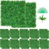 image:imageVEVOR Artificial Boxwood Panel 24pcs 20 x 20 in Green Fake Grass Wall24pcs
