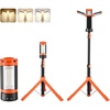 image:imageVEVOR LED Work Light with Stand 21000 Lumens ThreeHead Portable Camping Light with Individual Switch Tripod Stand 1083 ft Power Cord for Indoor Outdoor Job Site Construction IP65 Waterproof2200 LM  6Ah  1 Pack