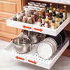 image:imageVEVOR Pull Out Cabinet Organizer 2 Pack Expandable Width 122189 2047 Deep Pull Out Drawers for Cabinets Sliding Drawer for Kitchen Pantry Cabinet Organizer with Nano Adhesive Strips WhiteWhite