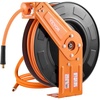 image:imageVEVOR Retractable Air Hose Reel 38 Inch x 50 FT Hybrid Air Hose Max 300PSI Auto Rewind AirCompressor Hoses Reel with 5 ft Lead in 180 Swivel CeilingWall Mount for Garage WorkshopsBlack