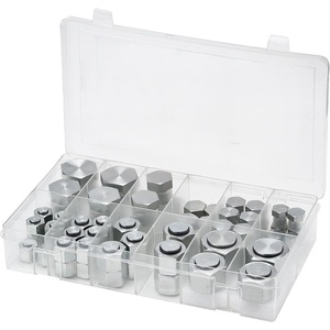 image:imageVEVOR 72 PCS JIC Hydraulic Fittings Heavy Duty Master Industrial Hydraulic Cap and Plug Hose Tube and Pipe Fitting Kit Cap and Plug Kit Precision Threading in 37 Dash Sizes 4 6 8 10 12 16ORFS