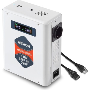 image:imageVEVOR Step Down Voltage Converter 3000VA Heavy Duty Voltage Power Converter 220V to 110V Power Transformer with 2 US Outlets USB Output LCD Display Temperature Protection for 110V AppliancesOrange