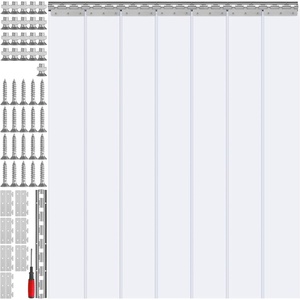 image:imageVEVOR Strip Curtain 84 Height x 42 Width 008 Thickness 7PCS Clear PVC Strip Door Curtain Freezer Curtain Plastic Door Strips for Walk in Freezers Coolers amp Warehouse Doors with 50 Overlap84 Height x 42 Width
