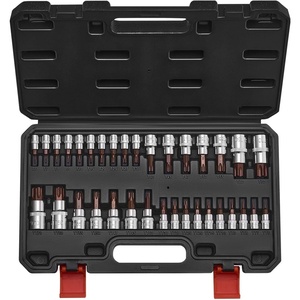 image:imageVEVOR Torx Bit Socket and External Torx Socket Set 60Piece T6T70 TT6TT70 TP8TP60 E4E24 S2 Alloy Steel and CrV Steel 14 in 38 in and 12 in Drives with Enhanced Storage Case Hand Use33 PCS