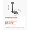image:imageVEVOR Computing Digital Platform Scale 220 lbs Load 004 lbs Accuracy Electronic Floor Scale with LBKG Tare Price Calculator ACDC Power Supply Fit for Luggage Shipping Packages Postage220lbs